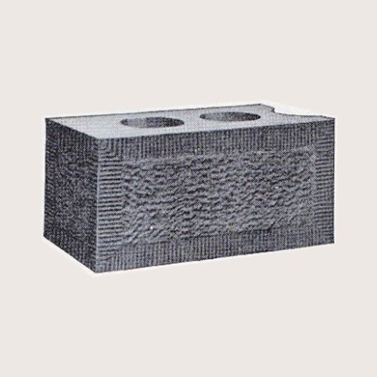 Illustration of bushhammer concrete block
